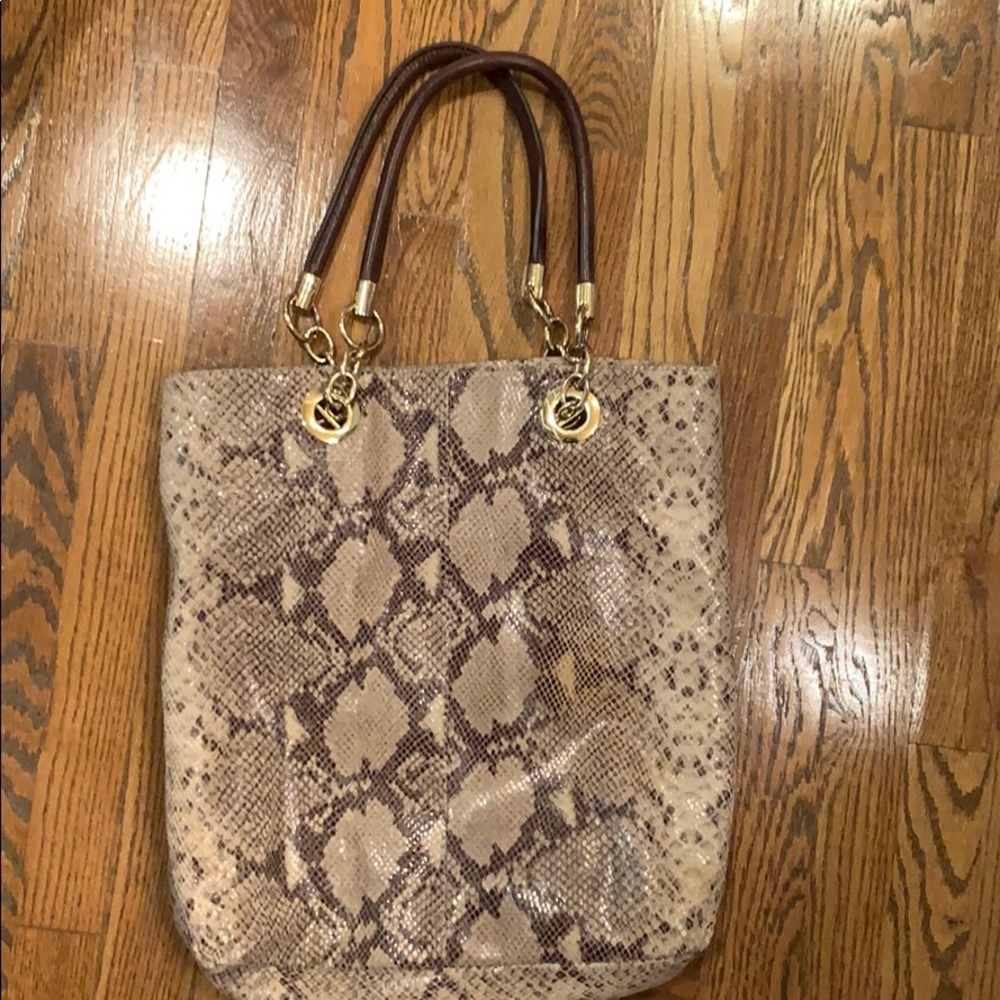 Cynthia Rowley  leather  snake skin print purse